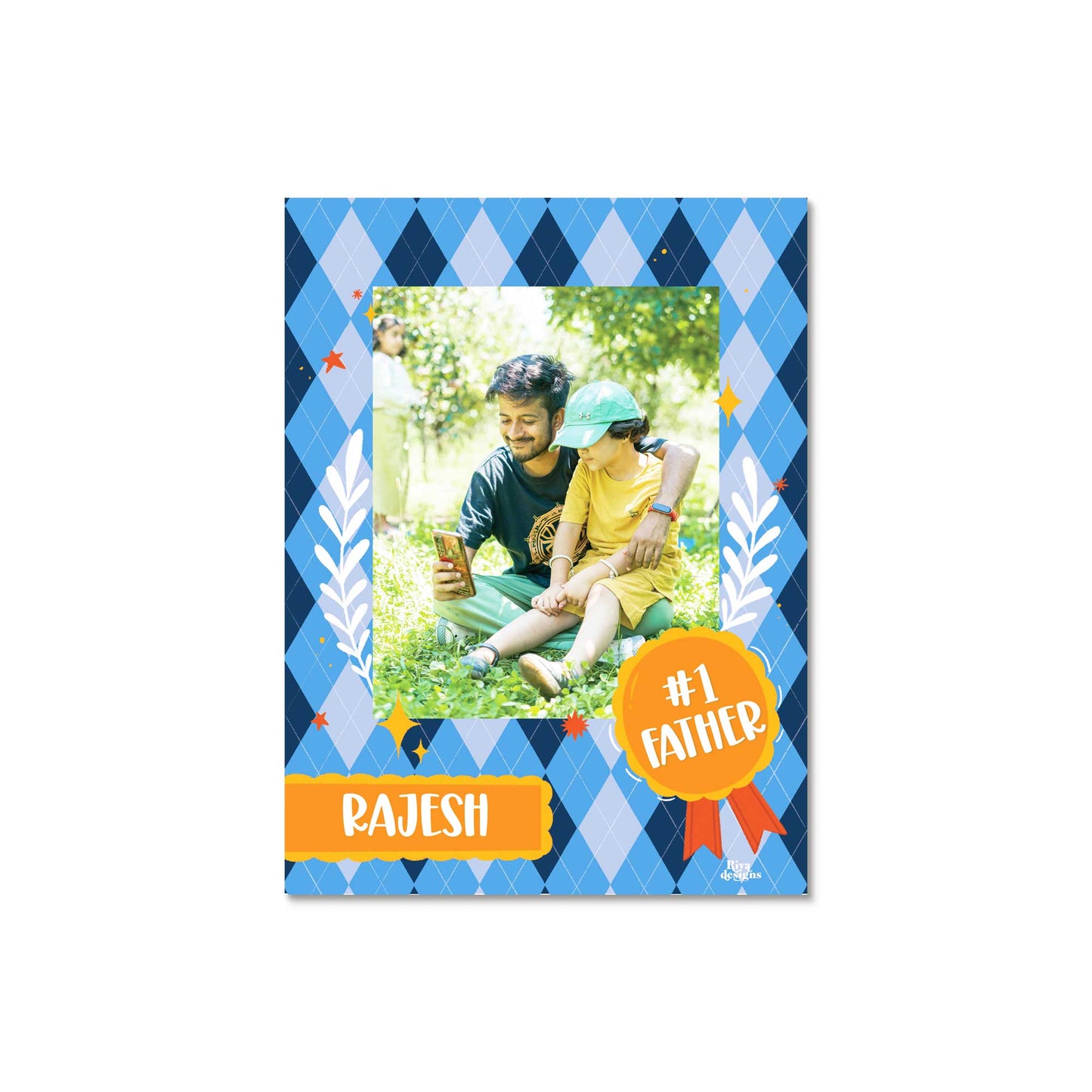 Number 1 Father Custom Photo Magnet
