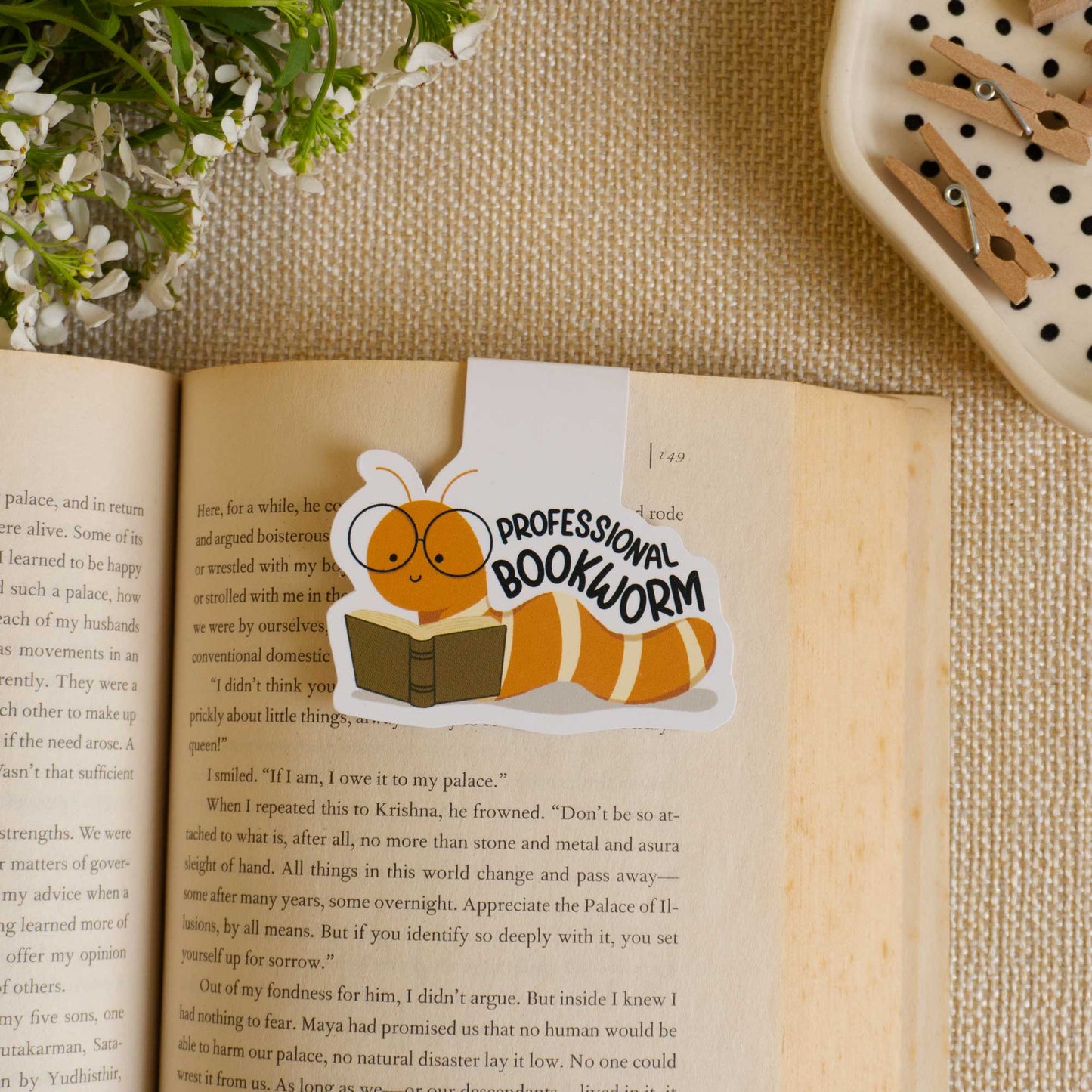 Professional Bookworm Magnetic Bookmark