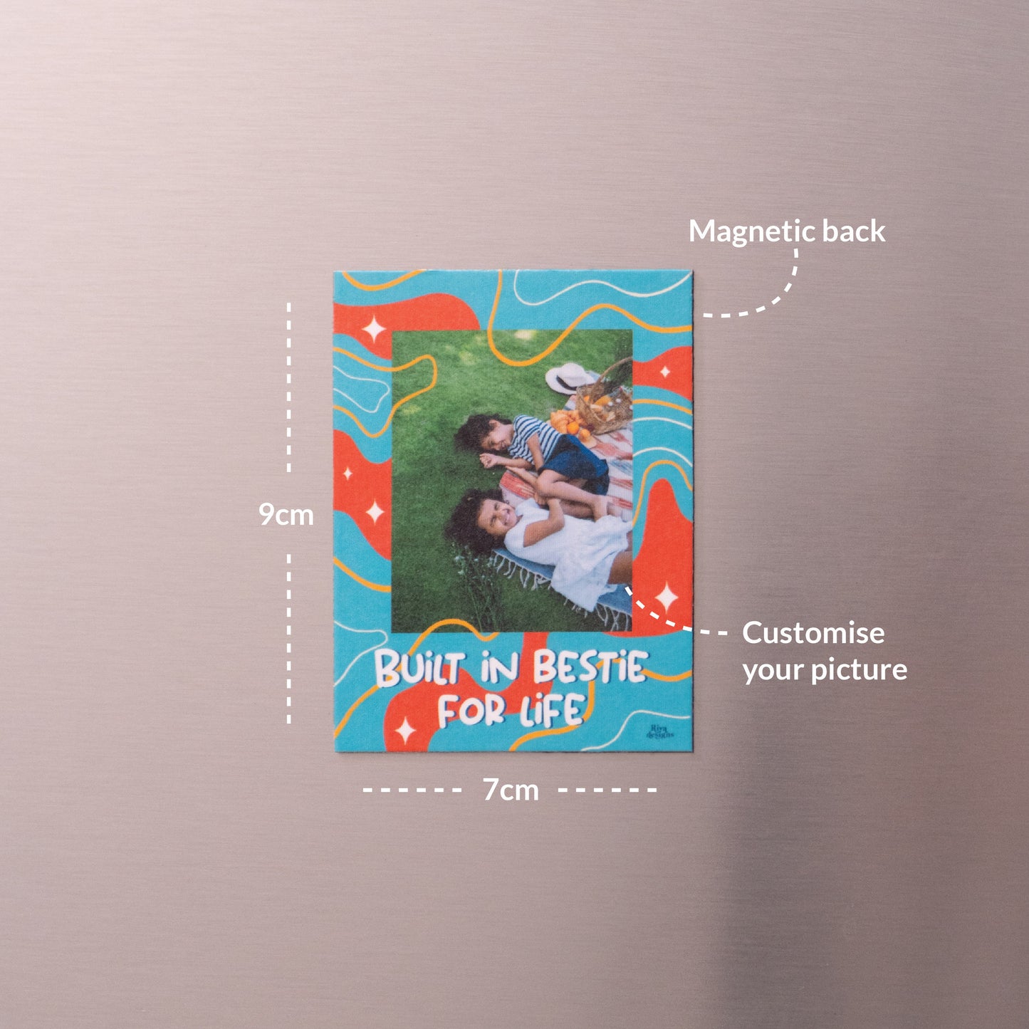 Built In Bestie For Life Custom Photo Magnet