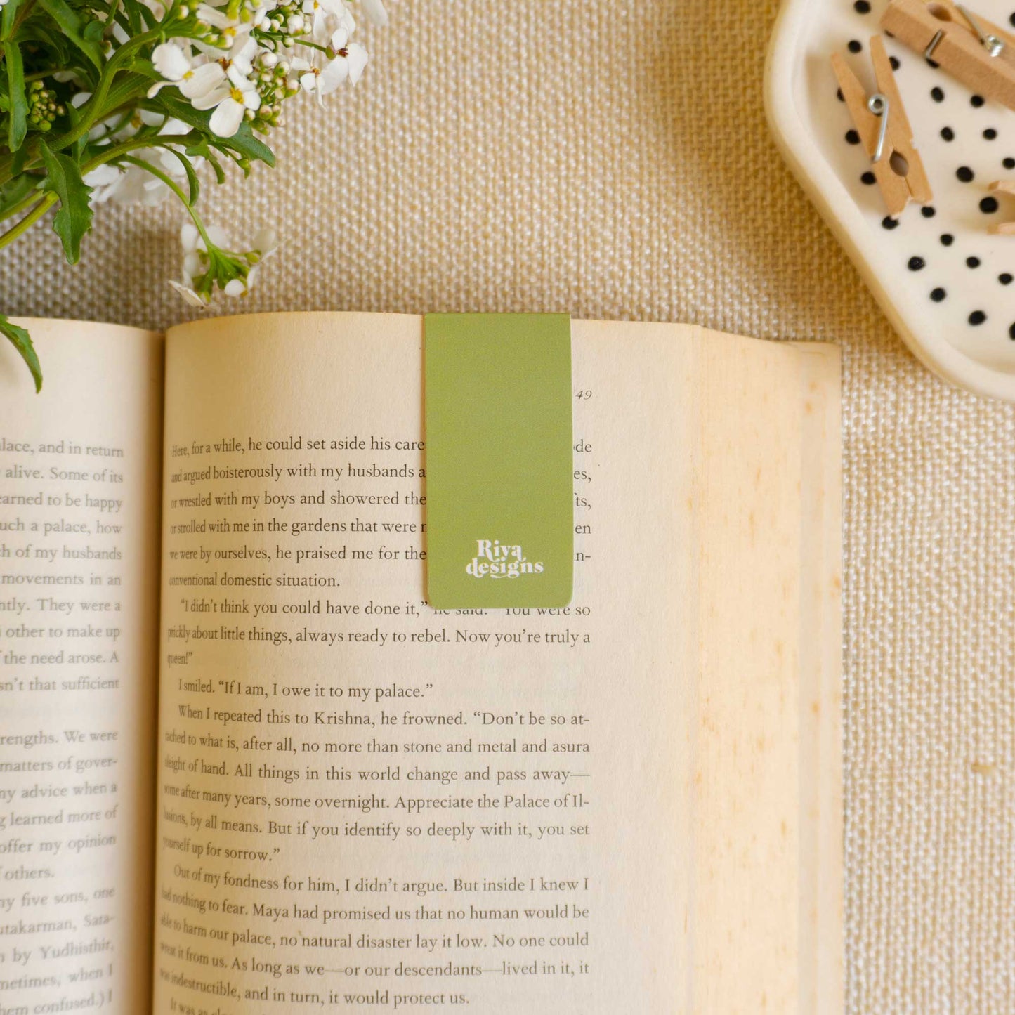 Petals and Pages Magnetic Bookmark