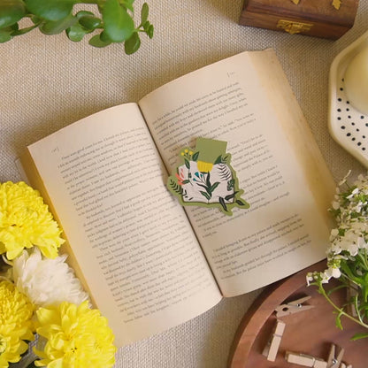 Petals and Pages Magnetic Bookmark