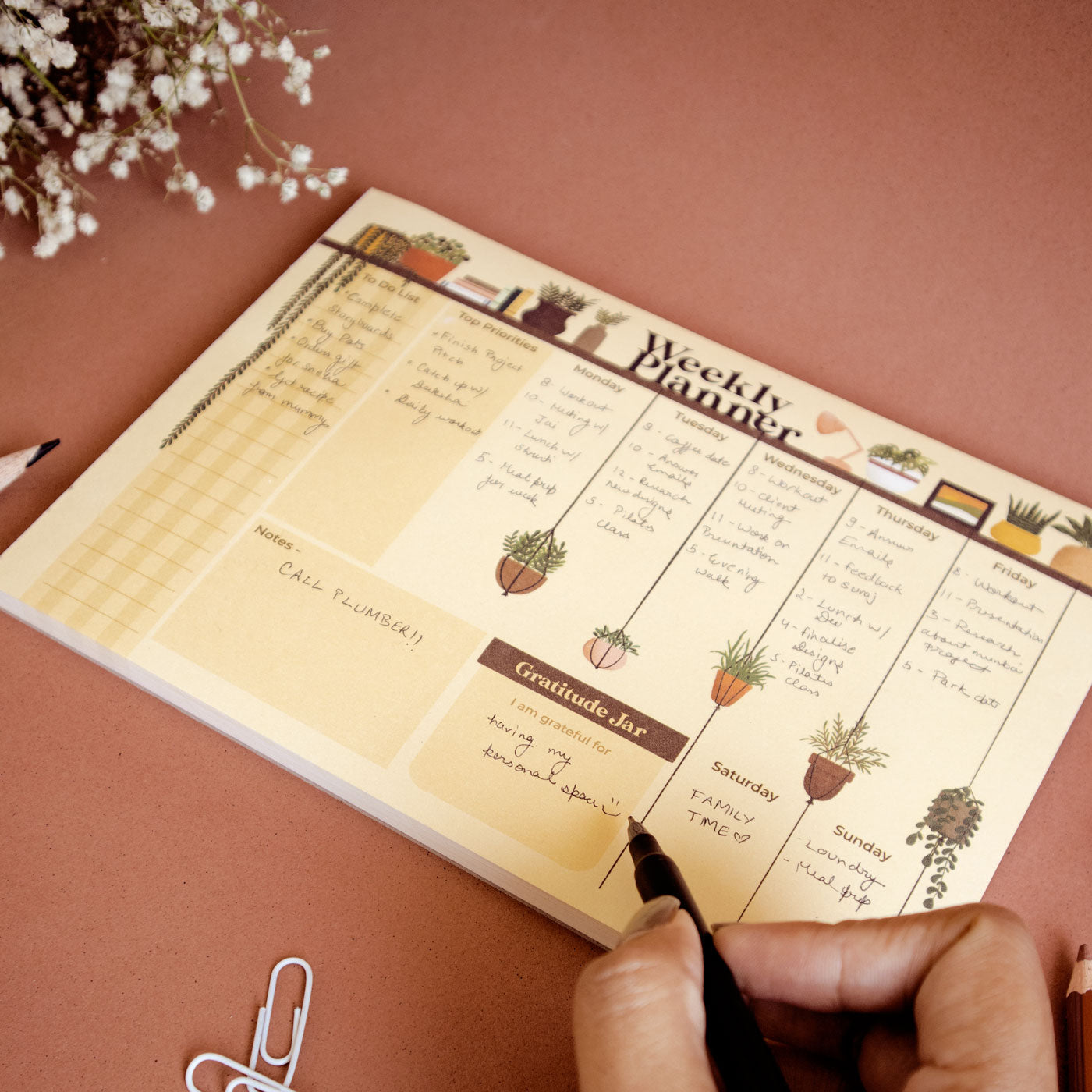 Botanical Bliss Magnetic Weekly Planner