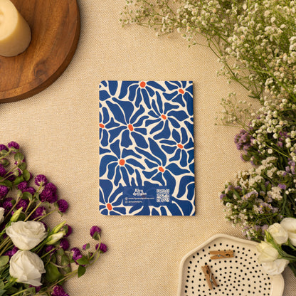 Indigo Blooms Daily Journal Notebook
