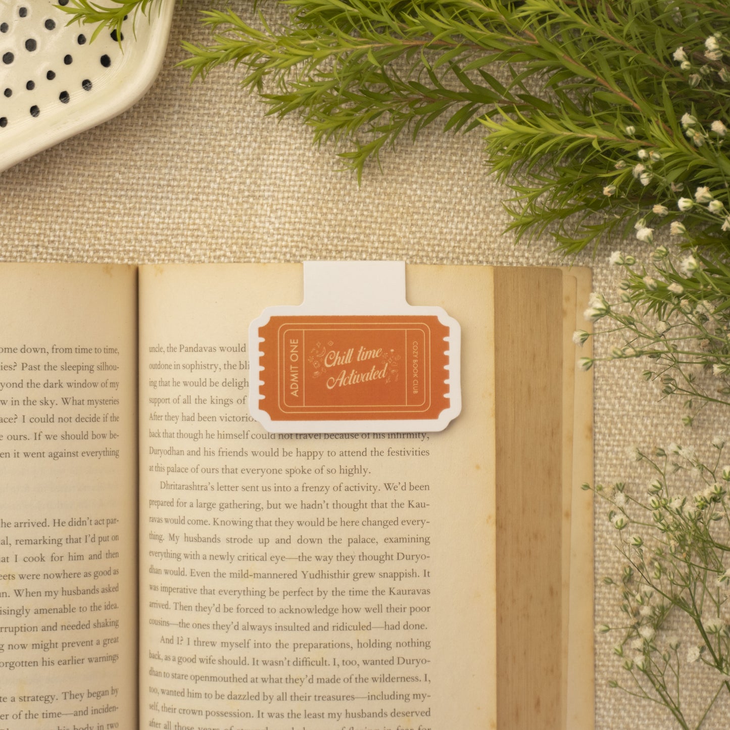 Chill Time Activated Magnetic Bookmark