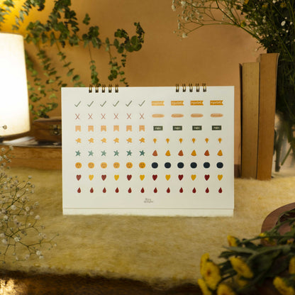 Calm and Cozy Desk Calendar 2027