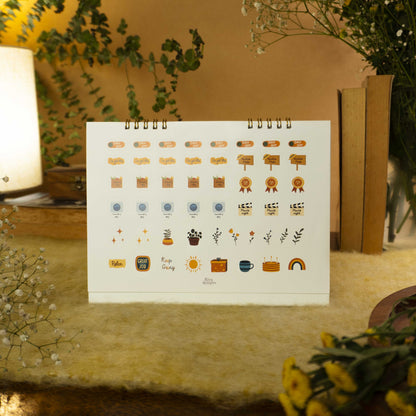 Calm and Cozy Desk Calendar 2027