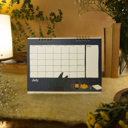 Calm and Cozy Desk Calendar 2027