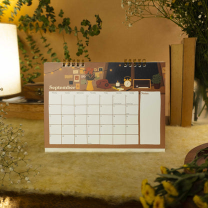 Calm and Cozy Desk Calendar 2027