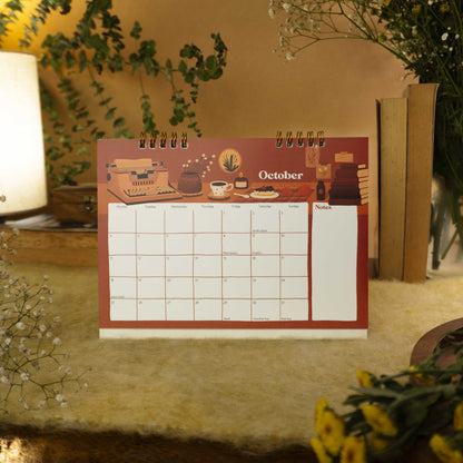 Calm and Cozy Desk Calendar 2027