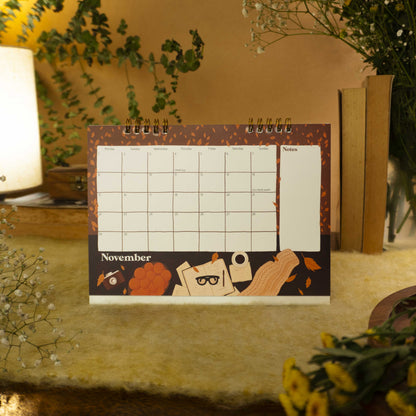 Calm and Cozy Desk Calendar 2027