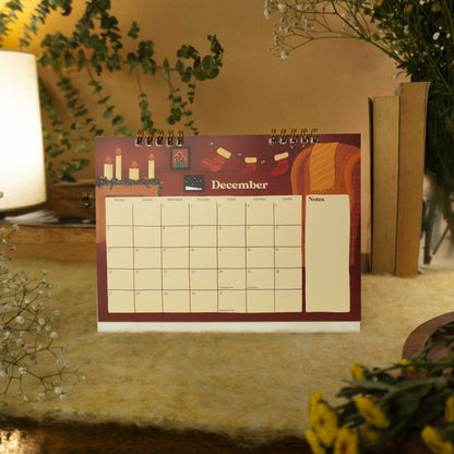 Calm and Cozy Desk Calendar 2027