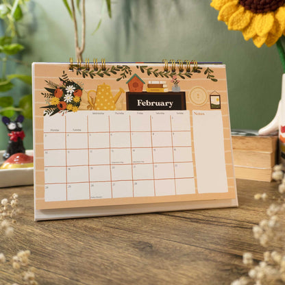 Calm and Cozy Desk Calendar 2025