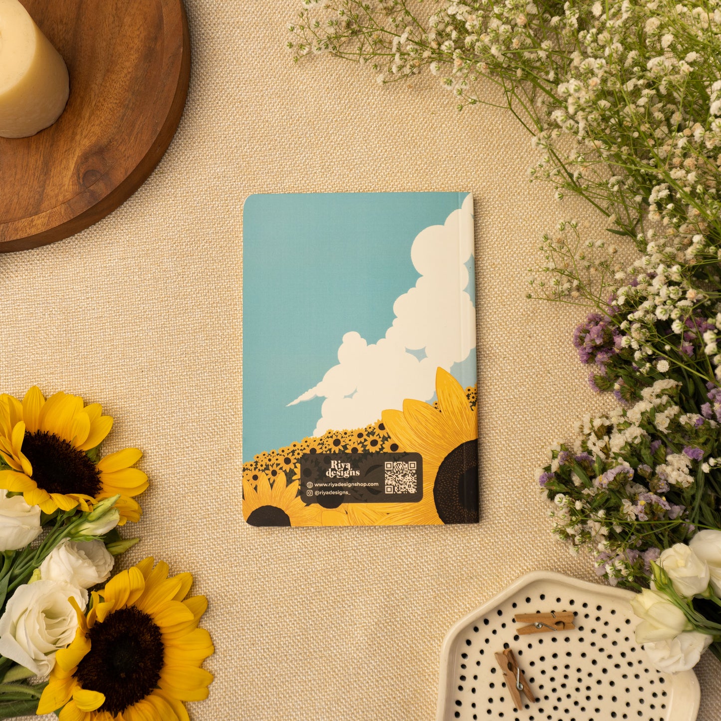 Sunflower Skies Daily Journal Notebook