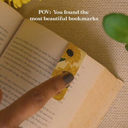 Set of 4 Floral Magnetic Bookmarks