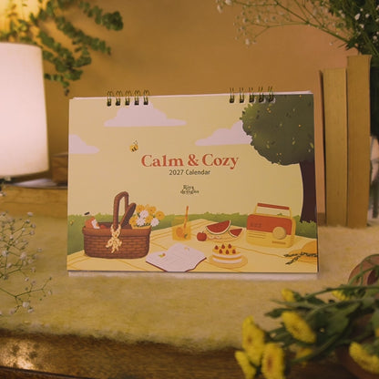 Calm and Cozy Desk Calendar 2027