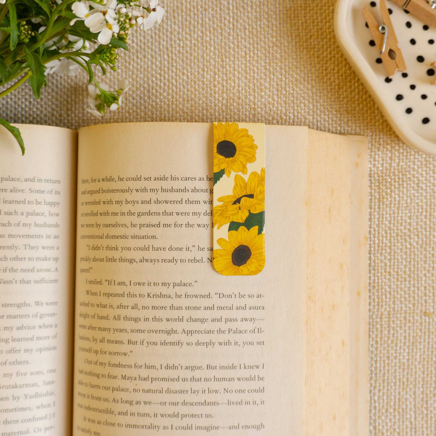 Set of 4 Floral Magnetic Bookmarks